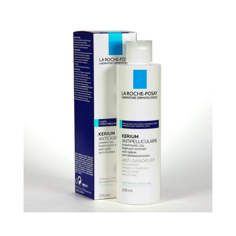 Shampoo La Roche Posay Kerium Cuidado Capilar para Caspa Grasa