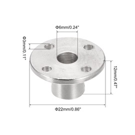 sourcing map Flange Coupling Connectors Shaft Axis Fittings 6 mm for DIY RC Model Engines with 8 Pieces Mounting Screws 2 Pieces M1.5 Hex Key Pack of 4
