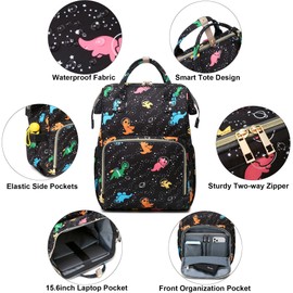 Xunteny Dinosaur Women Laptop Backpack, College School Backpack Bookbag 15.6 Inch Computer Backpacks for Work Business Travel