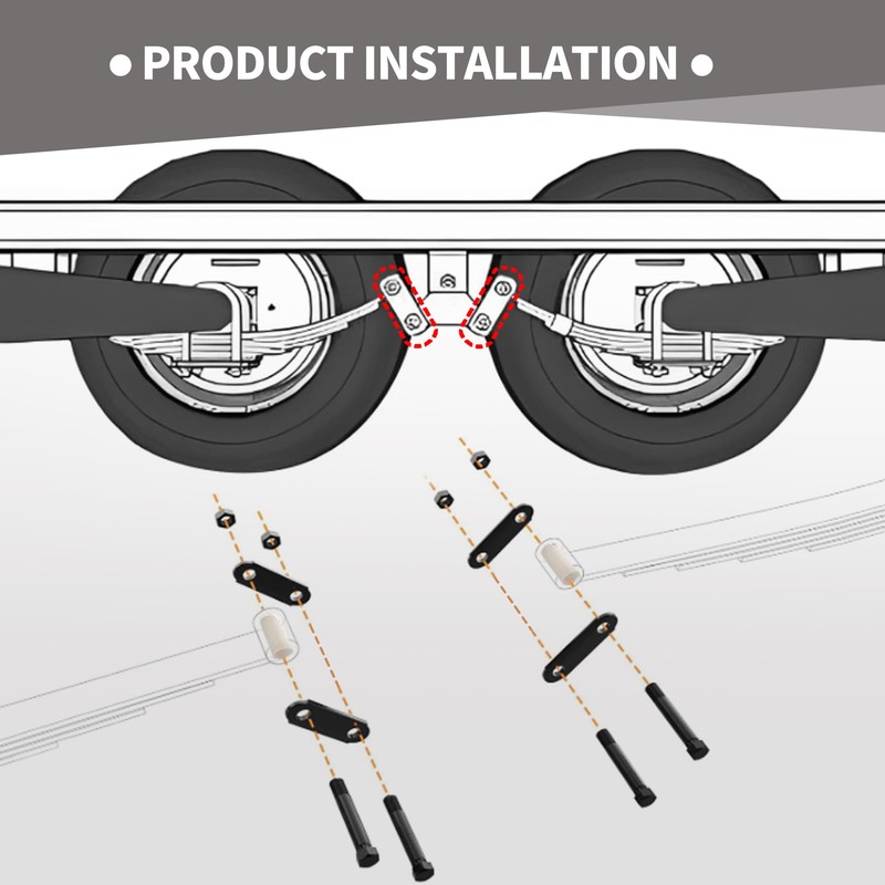 Lonffery Trailer Alex Shackle Kit, 262L Shackle Link Fit for