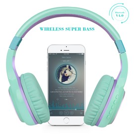 Riwbox - Auriculares Bluetooth XBT-80 plegables estéreo inalámbricos Bluetooth sobre la oreja con micrófono y control de volumen, auriculares inalámbricos y con cable para PC/teléfonos