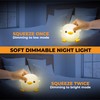 KoalaJoy Cute Night Light, Silicone Rechargeable Lazy Duck Lamp, Squishy