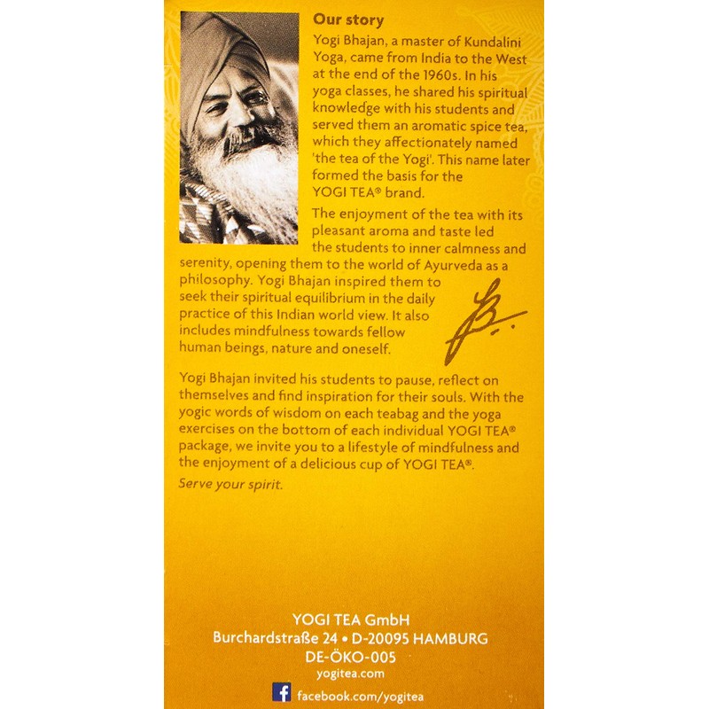 YOGI TEAS - AYURVEDIC Organic Ancient Herbal Formula Ginger Lemon