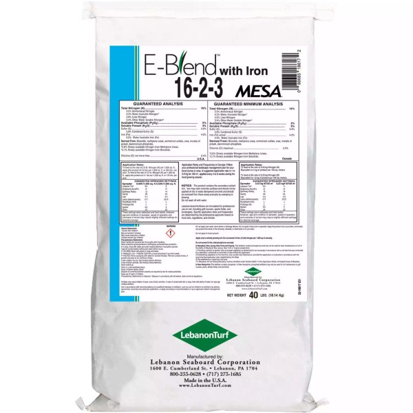 LebanonTurf E-Blend with Iron Fertilizer 16-2-3 40 lb. Bag