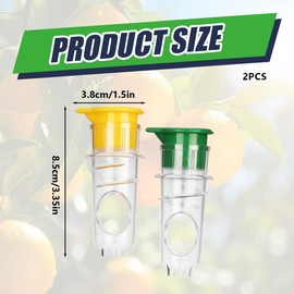 Pack of 2 Lemon Squeezer, Manual Citrus Juicer, Lime Squeezer, Citrus Juicer and Lemon Pourer, Compact Juicer Citrus Juicer with Lid and Integrated Filter