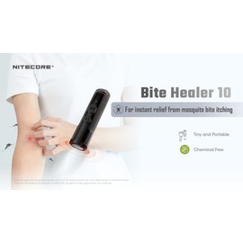 NITECORE BITE Healer 10 - NITECORE Bite Healer 10 -Itch Relief Device for Mosquito Bites, USB-C Rechargeable, Fast Heat Therapy, Portable & Compact with 2 Modes, 100x Uses per Charge, No Chemicals