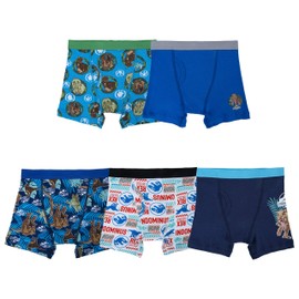 Handcraft Little Boys' Jurassic Park Boxer Briefs (Pack of 5), Assorted, 8