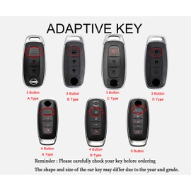 HIBEYO Smart Key Fob Cover Compatible with 2023 2024 2025 Nissan Rogue Pathfinder Fit for 2024 2025 Sentra 3/4/5 Button Accessories Alloy Leather Key Shell with Keychains-Long Keychian Brown