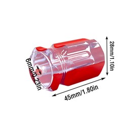 generic 4 Pcs 45mm/1.80in Length Screwdriver tool handles,Pre-Drilled Blank Screwdriver Handles,Screwdriver handles for mechanical repair(red and white)