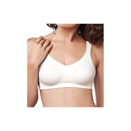 AMOENA Women's Mona Molded Wire-Free Bra, White, 36DD