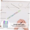 FOMIYES 8pcs Printed Glass Nail Files Professional Nail Art Tools