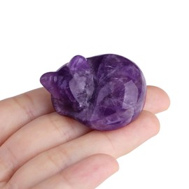 XIANNVXI Cat Decoration Amethyst Crystal Figure Cat Figure Amethyst Cat Figures Decorative Crystal Stones Decoration Cat Birthday Gift Cat Lover