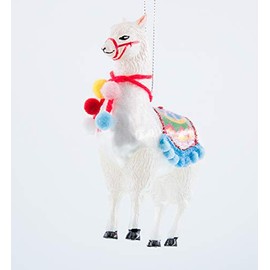 Kurt Adler Festive Mexicana Llama 4.75" Glass Christmas Tree Ornament