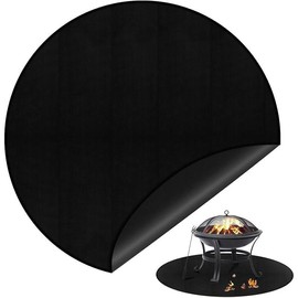 40" Round Fire Pit Mat for Solo Stove Bonfire - 3-Layer Fireproof Under Grill Mat for Outdoor BBQs, Decks, Patios, and Charcoal Grills - Size: 40 Inch