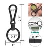 KCFEV Titanium Carabiner Keyring Clip, Minimalist Key Ring, Key Clip,