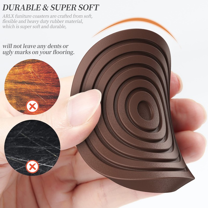 Furniture Coasters Caster Cups Furniture Leg Protectors 2.5 Inch 4pcs