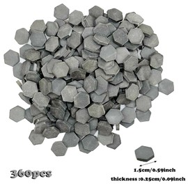 Cayway Mini Bricks Tiny Bricks, Miniature Brick for Landscaping, Mini Wall for Mini Garden Accessories (360 PCS Hexagon, Black)