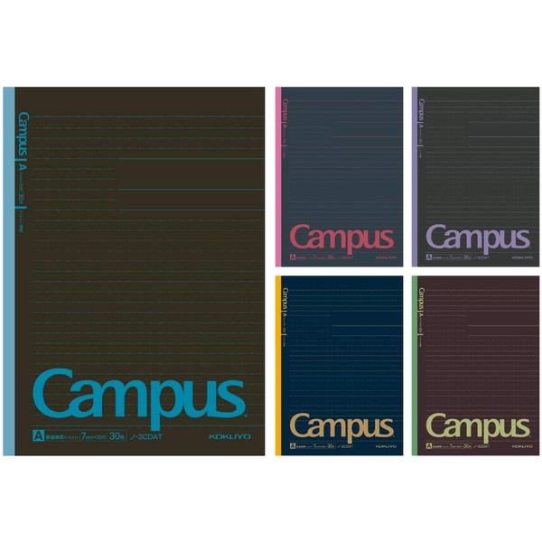 Kokuyo NO-3CDATNX5 Campus Notebook, Limited Edition, B5, 5 Pack, Dot