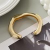 2PCS Gold Bangles Chunky Cuff Bracelets for Women Non Tarnish