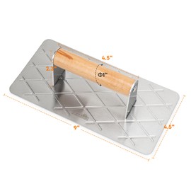 Stanbroil Stainless Steel Bacon Press for Griddle, 9” x 4.5”Rectangular Grill Press BBQ Professional Griddle Accessories, Non-Stick Burger Smasher for Flat Top Cooking