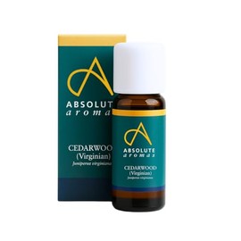 Absolute Aromas Virginian 10ml juniperus virginiana Essential Oil 100 Pure Natural Undiluted Vegan and CrueltyFree for use in Diffusers and Aromatherapy Blends, Cedarwood, 10 Millilitre