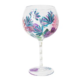 Lesser & Pavey Lynsey Johnstone Pink Gerberas Gin Glass for Home, Kitchen, Restaurant & Parties | Lovely Gin Glassware for Drinks | Lovely Gift for Women, Men, Wedding & Christmas