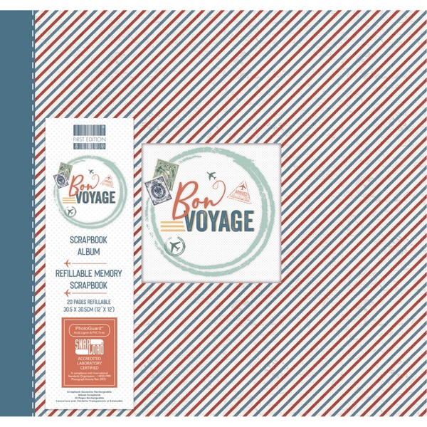 First Edition 12x12 Album-Bon Voyage, Multi, One Size