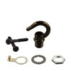ElekTek Ceiling rosette diameter 75 mm with hook, metal finishes,