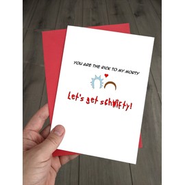 Funny Rick and Morty Anniversary Card - Humour Birthday Cards for Him - Birthday Cards for her