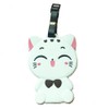 Tapp C. Travel Luggage Name Tag - White Cute Cat