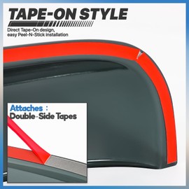 M-AUTO Universal Tape On Sun/Moon Roof Window Deflector and Sun Visor, Fits 35 Inch Wide Window