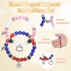 VINEST 1 Pair Heart-Shaped Magnetic Matching Bracelets, Elastic Cat Bracelet,