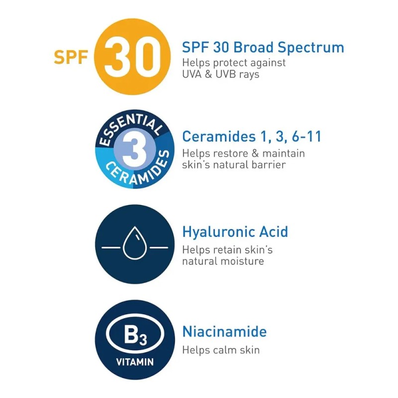 Loción Hidratante Facial Cerave Am Con Spf 30,89 Ml