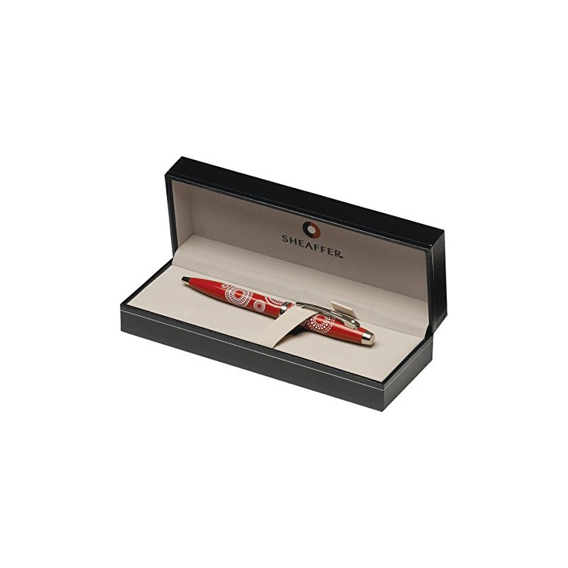 Sheaffer 100 Patterned Design Ballpoint Pen - Glossy Red