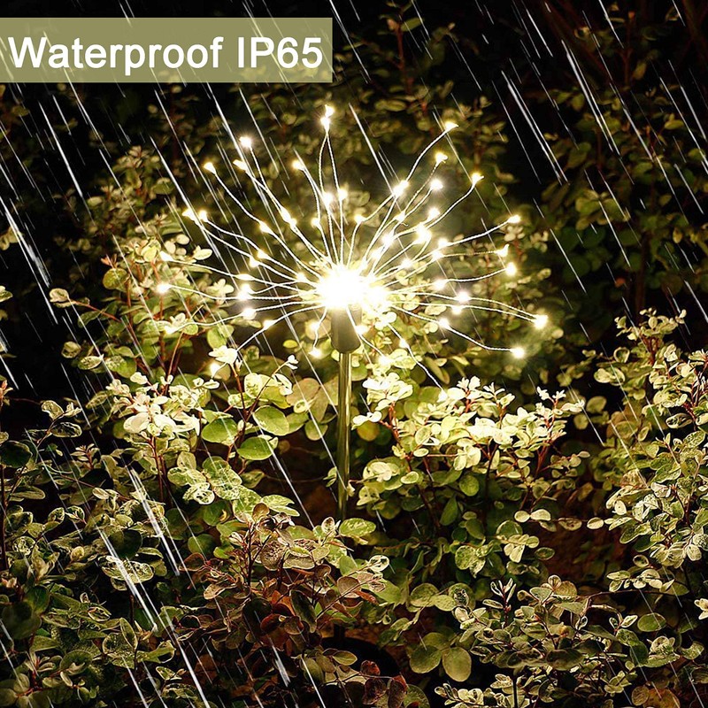 Upgrated 3 Pack Solar Garden Path Lights with Remote, 120