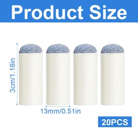 20 x Slip-On Pool Cue Tips, Pool Stick Tips, No Glue or Tools Required, Billiard Cue Tips, 13 mm Billiard Stick Tips for Snooker and Pool Cues