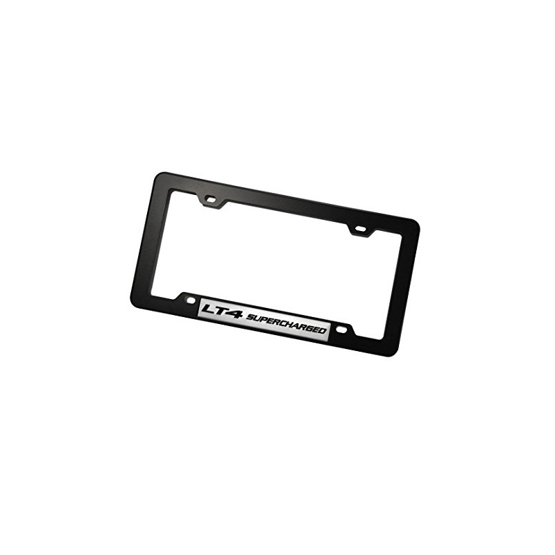 ERPART Black License Plate Tag Frame with LT4 Supercharged Black