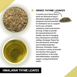 TEACURRY Himalayan Thyme Tea (30 Tea Bags 1 Month Pack) - Real Taste of Indian Chai - Pure Thyme Leaves From Himalayas - Herbal Tea