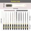 Veumoie 13PCS Needle Files Set,6 Diamond Files & 6 Steel