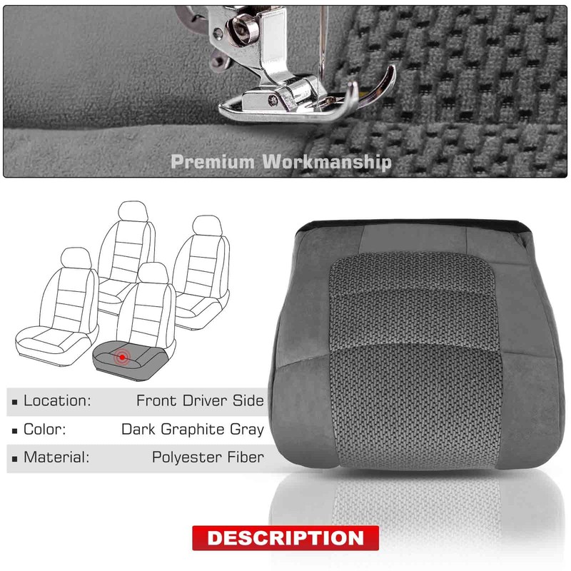 A-Premium Seat Bottom Cover Compatible with Ford F-150 XLT 2001