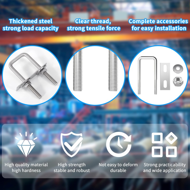 U Bolts M8 U Bolts Stainless Steel U U-Bolt with