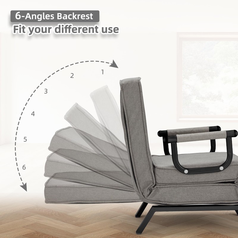 Convertible Sofa Bed Sleeper Chair,Single Person Chaise Lounge Couch with