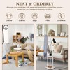 Fengzhizhu Solid Wood Coat Rack with 3 Shelves and 9