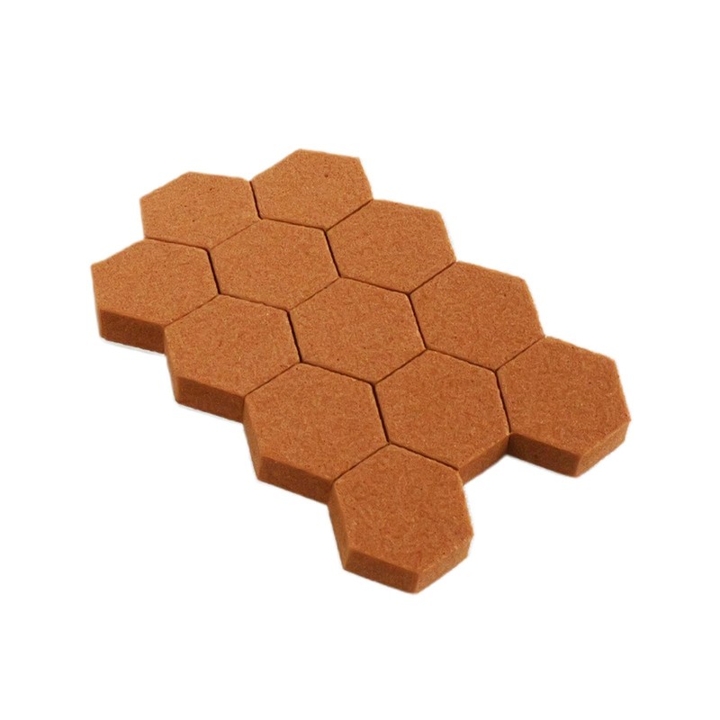 SoftTouch 12 Pack 3/8" Hexagon Self-Stick Foam Cabinet Bumpers –