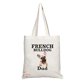 Coralgraph TB558 FRENCH BULLDOG Dad Novelty Present Gift Printed Eco-Friendly Stylish Long Handled Tote Shoulder Bag