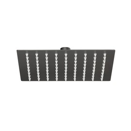 MEER FAUCETS BY CNX Regadera Cuadrada Fabricada en Acero Inoxidable en Color Negro Mate de 8", con Sistema Anti-Sarro, Certificada