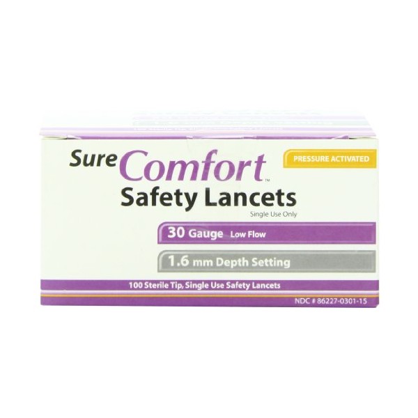 Sure Comfort Sure Comfort Safety Lancet, 30 g, 100 Count