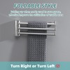 APLusee Polished Chrome Swivel Towel Bar, 304 Stainless Steel Foldable