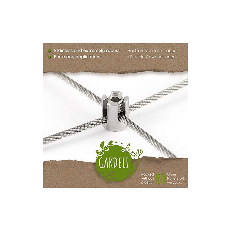 GARDELI® Cross Clamp 5 Pieces Stainless Steel (A4) for 3