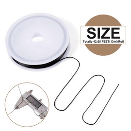 Spritewelry 0.7mm Black Copper Wire for Jewelry Making Tarnish Resistant Copper Beading Wire Metal Craft Wire Gem Metal Wrap for Jewelry Wrapping Supplies Crafting 13m/roll